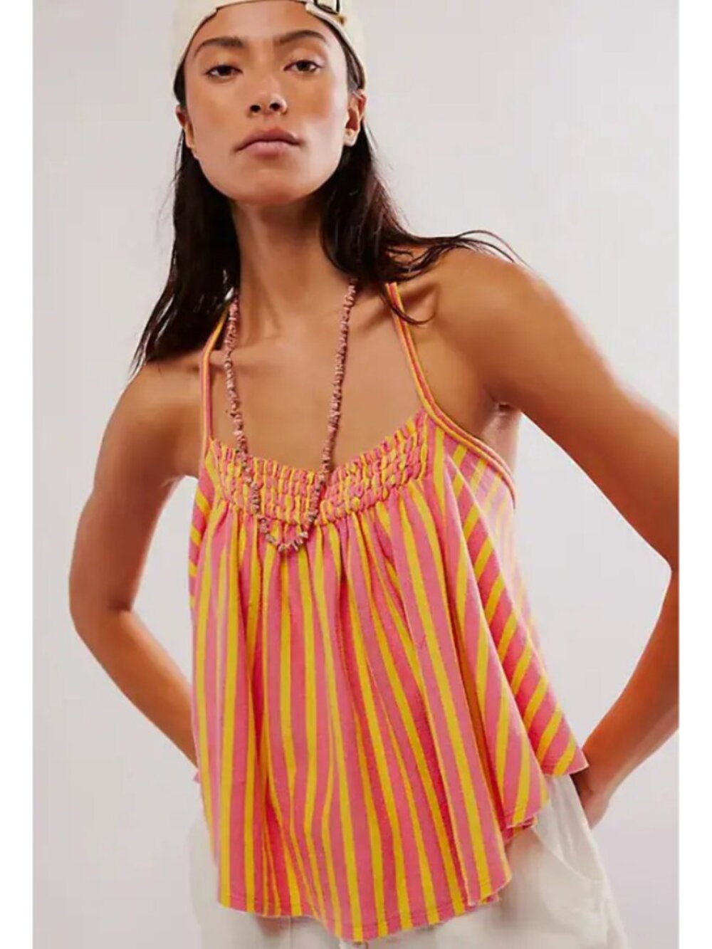 We The Free Coastal Town Halter Top In Bubblegum - Picture 2 of 7